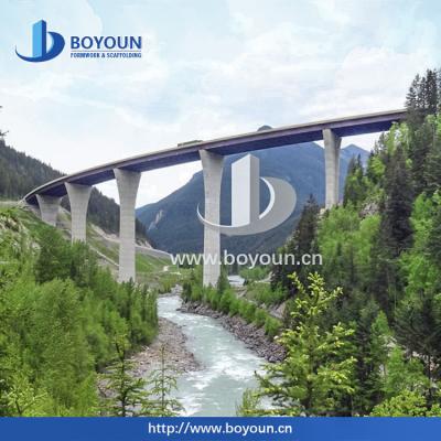 China Industrial Bridge Construction Project Self Mounting Concrete Column Steel Formwork From Boyoun Factory for sale