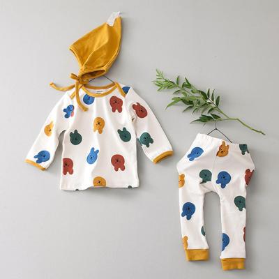 China Autumn Winter Baby Boy Girls Breathable Clothes Cotton Girl Clothing Sets Cartoon Long Sleeve T-shirt+pants Infant Clothes 2pcs Suit for sale