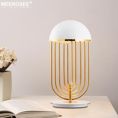 China Modern Home Decor Light Modern Home Table Light Iron Meerosee Bed Lights Iron Robe Black White Hotel Lighting Lamps MD86241 for sale