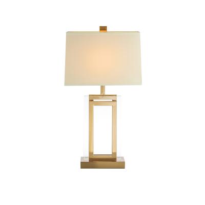 China Modern Square Gold Table Lighting Metal Meerosee Reading Lamp Dinner Table Light Bed Lights Modern Hotel MD85959 for sale