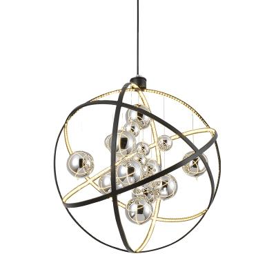 China Newest Modern Creative MEEROSEE Chandelier Lighting Fixture Sphere LED Pendant Hanging Lamp For Cafe Cafe MD86250 for sale