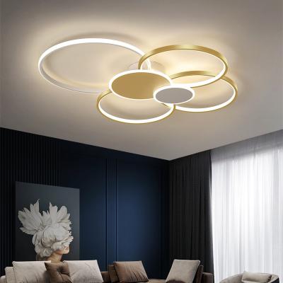 China MEEROSEE Modern Gold/Black/White Metal Round Modern Ceiling Lamps Bedroom Led Lights 3 Light Chandeliers Ceiling Lamp MD87157 for sale