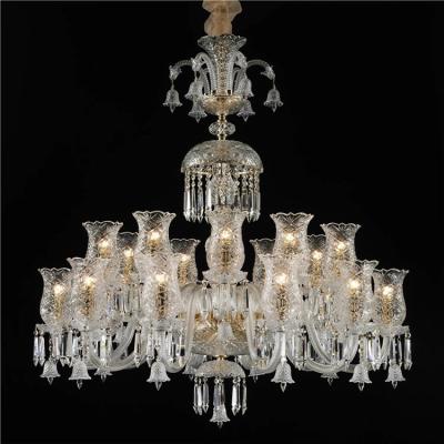 China Modern Clear Relief Crystal Chime Chandeliers High Quality Retro Meerosee Glass Lighting Fancy Lights Lamp MD87121 for sale