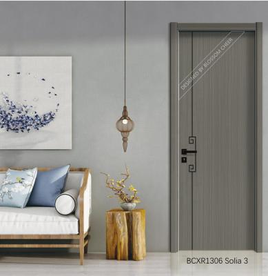 中国 2021Newly Modern Design Through Flower Cheer Door Wood Design Interior Room Door For Home 販売のため