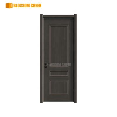 中国 2021 Modern New Design Wooden Door Melamine MDF Swing Interior Wood Panel Door For Bedroom 販売のため