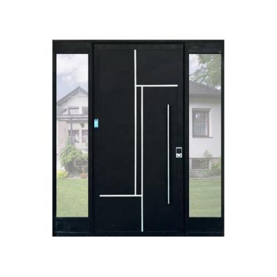 China Steel Modern Style Pivot Door Aluminum Alloy Front Door Interior Exterior Entrance Main Entrances for sale