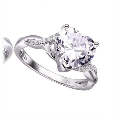 China New Arrival CLASSIC 925 Women's Classic CZ Sterling Silver Rings Jewelry for sale