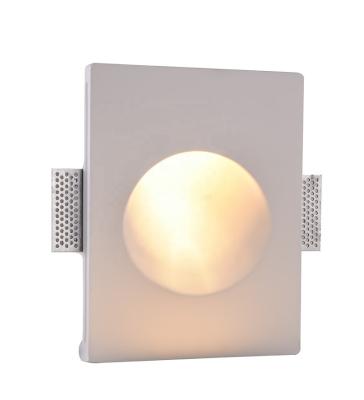 China Amazon Hour Square GU10 Gypsum Plaster Step Wall Light Modern Decorative Sconce Recessed Staircase Led Wall Lamp for sale