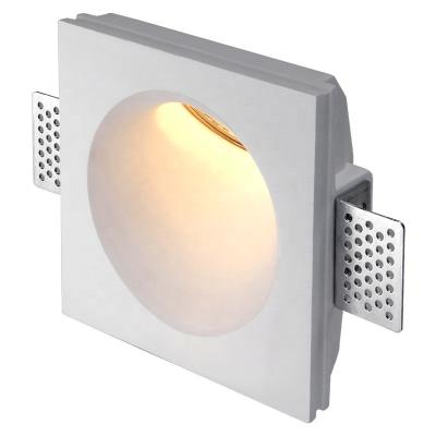 China Amazon Hour Square GU10 Gypsum Plaster Step Wall Light Modern Decorative Sconce Recessed Staircase Led Wall Lamp for sale