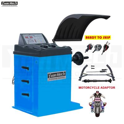 China YuanMech B655M Blue Automatic Car High Performance 115 Horsepower Tire Motorcycle Wheel Balancing Machine. for sale