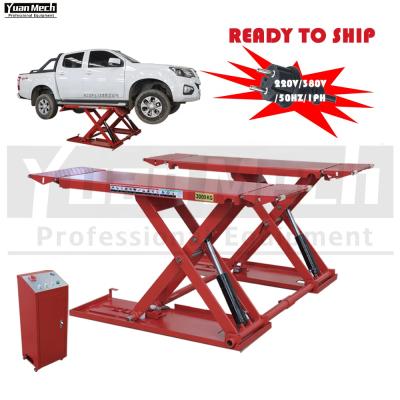 China YuanMech L7100 EU Specification 3 Ton Low Profile Midrise Hydraulic Portable Automotive Mobile Car Lift 3000kg for sale