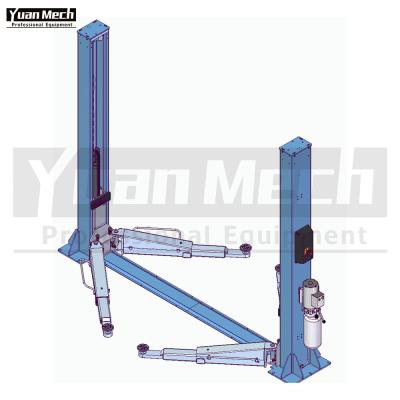 China YuanMech F4032MM two post elevator floor connection with mechanical realese by Italian 4T technology for sale