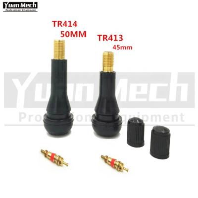 China Brass+EPDM Rubber Tire Wheel Valve Stem Nature Tubeless Tire Valve Accessory TR414 TR412 TR413 TR418 for sale