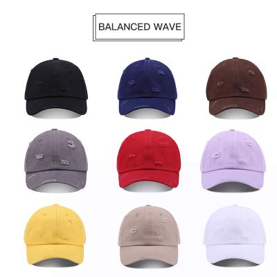 China New JOINT Statistical Institute Peaked Hat Men's and Women's Solid Color Hat Men's and Women's Torn Washing Soft Student Sun Protection Hat for sale