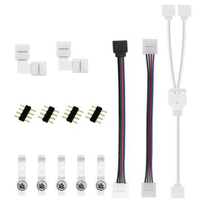 China Set for 4 Pin RGB 5050 Connector Splitter Extension LED Strip Connector Accessory Holder Cut ST-ASETS1 for sale