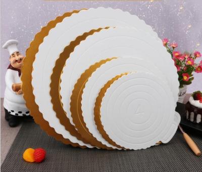 China Wholesale Disposable Gold Foil Cake Base Boards Food Grade Mini Cake Board 4 Torta Available 6 8 10 12 Inch Cake Base Para Base for sale