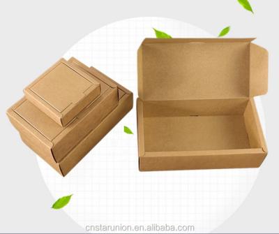 China Customized Recyclable Foldable Recycled Brown Craft Paper Box Kraft Paper Boxes For Shipping for sale