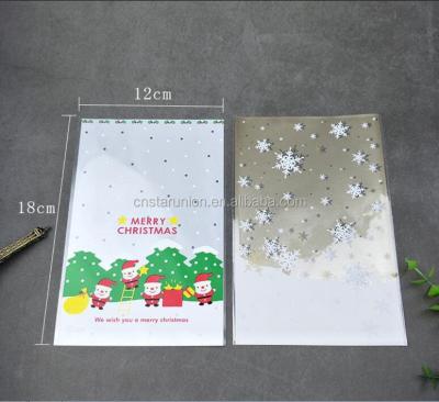 China China Yiwu Food Grade Printing Christmas BIODEGRADABLE Hot Sale Opp Clear Plastic Customized Bag For Packaging Candy Biscuit Cookie Chocolate for sale