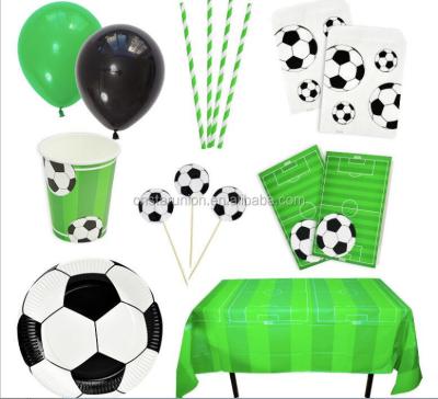 China Wholesale Cheap Disposable Football Theme Birthday Party Supplies Tableware PVC Box Packaging for sale