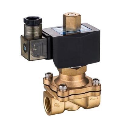 China High Quality General Brass Material Solenoid Water Solenoid Valve 24v Normally Open AC 2W160-15NO for sale