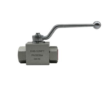 China General Made In China Ningbo Factory KHB-1/4NPT 7250PSI High Pressure Shutoff Hydraulic Ball Valve 1/4