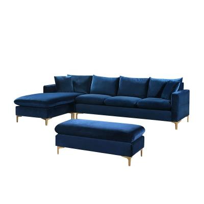 China Simple design fashion simple design corner living room comfortable modular sofa metal foot sofa factory furniture furniture for sale