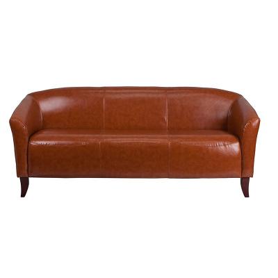 China Wholesale Modular High Quality Simple Administrative Armrest Modern Design Furniture Leather Sofa Leather Sofa for sale