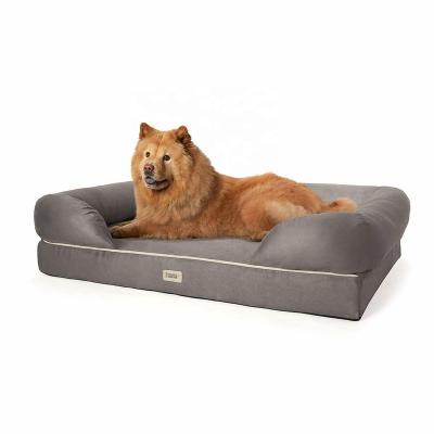 China Breathable Large Memory Sponge Medium Sized Orthopedic Waterproof Pet Bed And Comfortable Puppy Accessories Entertainment Pet Furniture for sale