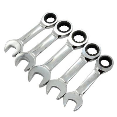 China Carbon Steel/CR-V Handle Ratchet Combination Function Stubby Short Keys Wrenches Y02064 for sale