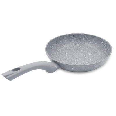 China Viable Coating Gray Marble Aluminum Granite Stone Frying Pan for sale