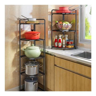 China Sustainable easy to fold and move 3 tier corner folding metal shelf for sale