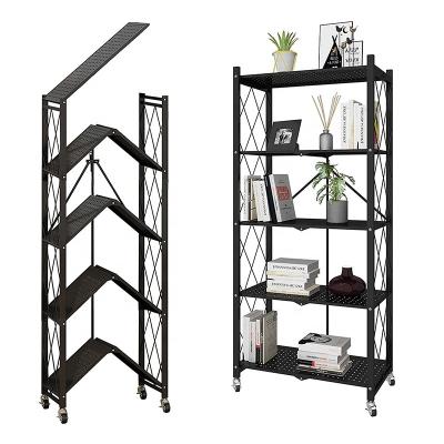 China Heavy Duty Metal Garage Shelf Corrosion Protection 5 Tier Storage Shelving Unit Folding Racking for sale