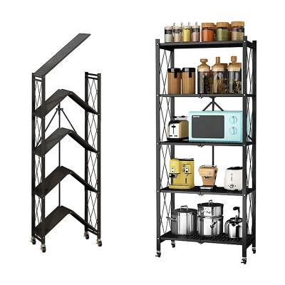 China Corrosion Protection Metal Multi-Function 3 Tier Metal Folding Shelf Storage Shelf Racks And Brackets for sale