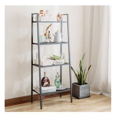 China (Other) Adjustable Metal Frame Furniture Home Shelf Plant Flower Rack Stable Shelving Bookcase for sale