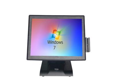 China Lcd-PC Positions-Touch Screen Computer-Registrierkasse mit MSR 15 Zoll-Schwarz-Farbe zu verkaufen