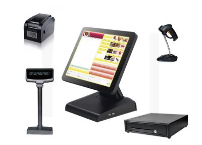 China Industrial Computer Retail Pos System With Barcode Scanner Power Saving for sale