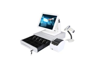 China A Set Of 15 Inch Pure White Computer Terminal All In One POS System Retail POS For Supermarket for sale