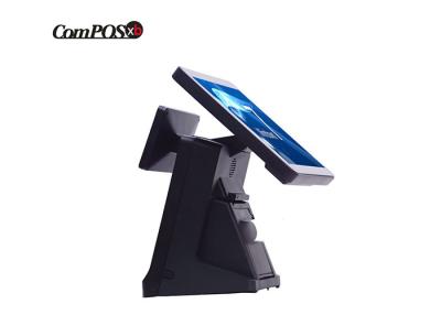 China Black Color 15 Inch Single Capacitive Touch Screen Retail POS Terminal All In One POS Built-in Thermal Printer for sale