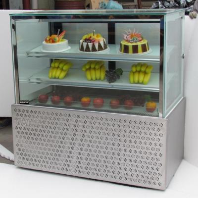 China Cooling Price Pastry Acrylic Cake Display Refrigerators Cake Showcase Marble Based 120*76*125cm for sale