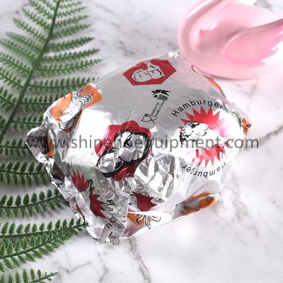 China Waterproof Food Grade Hamburger Wrapping Aluminum Foil Paper For Snack Deli for sale