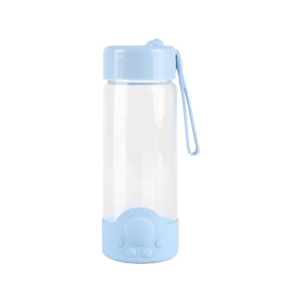 China New Lovely Product Stocked Cute Beer Claw Borosilicate Glass Kids Water Bottle For Child for sale