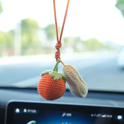 China Cartoon Lucky Car Rearview Mirror Hanging Cute Handmade Charms Ornament Car Interior Decoration Pendant Accessories for sale