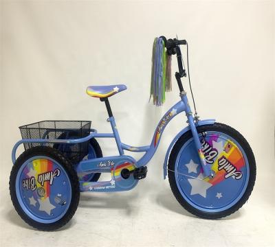 China 2022 new design luxury tricycle 20inch unisextype mannequin three blue wheels with trolley and plate for sale