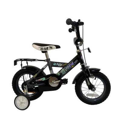 China Hot Sale 2022 New Design Kids Bike Luxury BMX Steel Frame With Rear Carrier 12 Foot Brake 14inch Ride On Toy For Boy Children Bike for sale