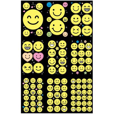 China Eco-Friendly Stickers Smile Happy Face Stickers Circle Dots Paper Labels Teachers Reward Sticker Children Kids Toys for sale