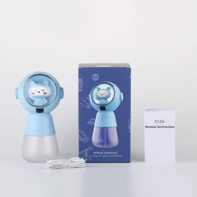 China New Design 320ml Foam Soap Dispenser 2022 Cute Refillable Automatic Foam Soap Dispenser For Kids Washroom Family Use for sale