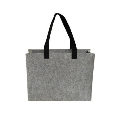 China Tie a Knot Promotional Fashion Lady Handbag Wholesale Custom Portable Felt Silk Screen Printing Carry Shopping Tote Gift Bag for sale