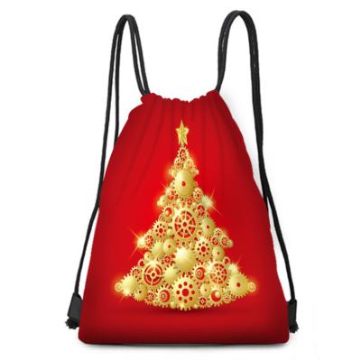 China Best Selling Decorative Candy Logo Christmas Tree Yoga Travel Drawstring Backpack Custom Running Basketball Bag Fashoion Sports for sale