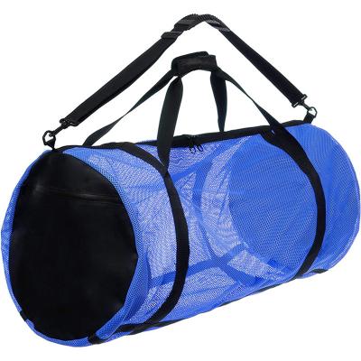 China Outdoor Travel Mesh Dive Equipment Foldable Gym Duffle Large Capacity Canvas Inner Pocket Sports Bag High Quality Beach Storage Shoulder Bag for sale