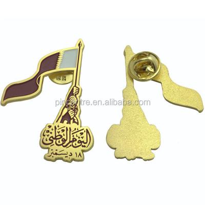 China Europe Qatar flag pin badge for Qatar national day souvenirs for sale